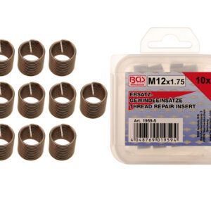 Tartalék menetes betétek | M12 x 1,75 mm | 10 darabos