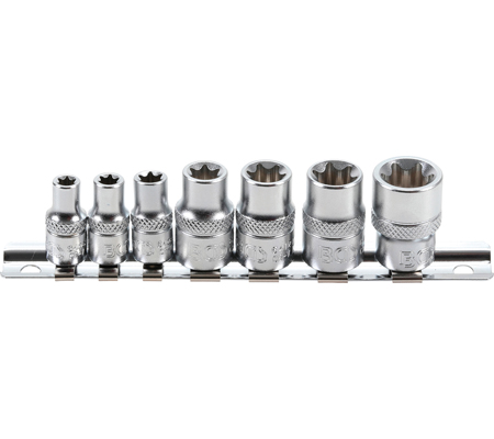 Dugókulcskészlet, E-profil | 6,3 mm (1/4")/10 mm (3/8") | E6 - E16 | 7 darabos - Image 2
