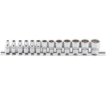 Dugókulcskészlet, Gear Lock | 6,3 mm (1/4") | 13 darabos