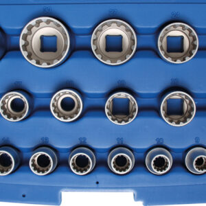 Dugókulcskészlet, Gear Lock | 12,5 mm (1/2") | 19 darabos