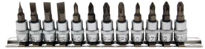 Behajtófej-készlet | 6,3 mm (1/4") | Lapos, csillag PH, csillag PZ - Image 2