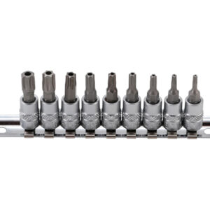 Behajtófej-készlet | 6,3 mm (1/4") | T-profil (Torx) T10 furattal - T50