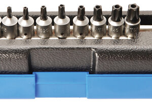 Behajtófej-készlet | 6,3 mm (1/4") | TS-profil (Torx Plus) furattal | 9 darabos