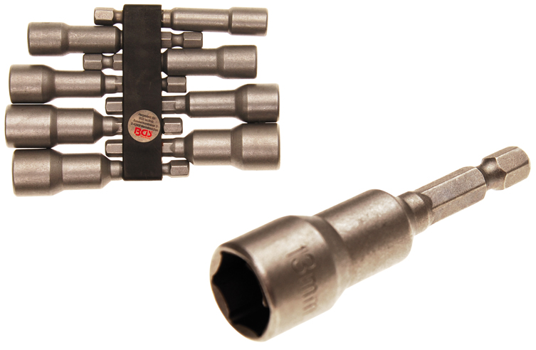 Dugókulcskészlet, hatszögletű | 1/4" | Mágneses | 6 - 13 mm | 8 darabos
