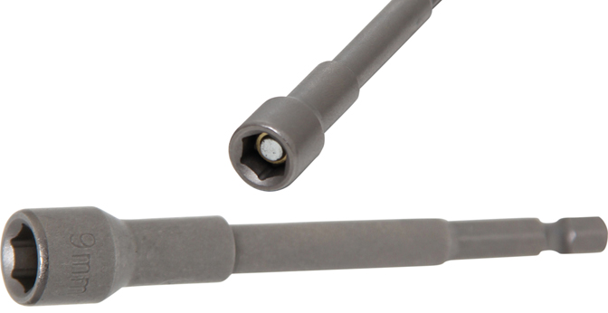 Dugókulcs, hatszögletű, extra hosszú | Fúrógép | Külső hatszögletű 6,3 mm (1/4") | 9 mm - Image 2