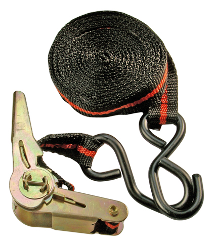 Racsnis rakományrögzítő | 2 nehéz horoggal | 5 m x 24 mm - Image 2