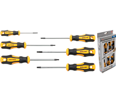 Csavarhúzó készlet | T-profil (Torx) T10 - T30 | 6 darabos