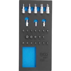 Műhelykocsi-betét 1/3: Torx dugókulcskészlet | 27 darabos