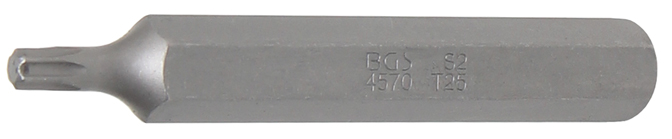 Behajtófej | Hossz 75 mm | Külső hatszögletű 10 mm (3/8") | T-profil (Torx) T25