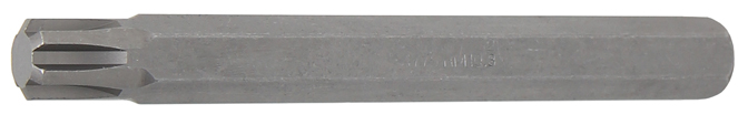 Behajtófej | Hossz 100 mm | Külső hatszögletű 10 mm (3/8") | Ékprofil (RIBE) M10,3