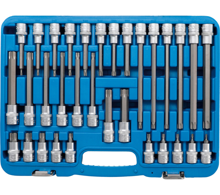 Behajtófej-készlet | 12,5 mm (1/2") | T-profil (Torx) | 32 darabos