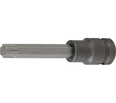 Levegős dugókulcs | Hossz 100 mm | 12,5 mm (1/2") | T-profil (Torx) T55