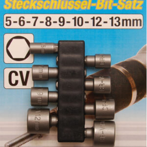 Dugókulcskészlet | külső hatszögletű kulcsnyílású hajtás 6,3 mm (1/4") | 5 - 13 mm | 8 darabos