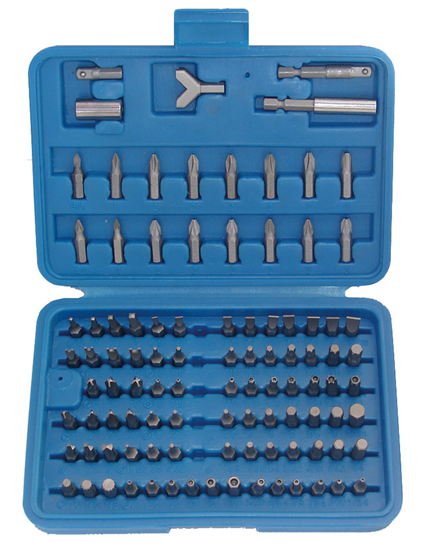 Behajtófej készlet | Külső hatszögletű 6,3 mm (1/4") | 100 darabos
