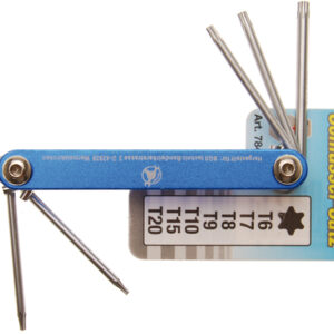Összecsukható kulcs | T-profil (Torx) T6 - T20 | 7 darabos