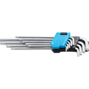 Derékszögű kulcs készlet | extra hosszú | T-profil (Torx) T10 - T50 | 9 darabos