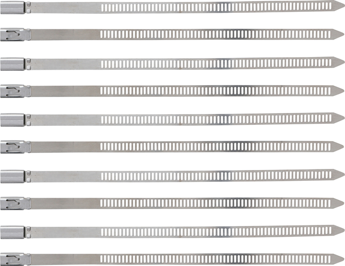 Kábelkötegelő-készlet | nemesacél | rozsdamentes | 7,0 x 200 mm | 10 darabos - Image 2