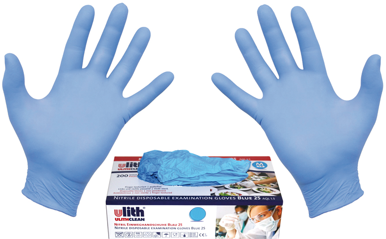 Nitrilkesztyű púdermentes | S méret | Big-Box, 200 darabos