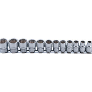 Dugókulcskészlet, tizenkétszögletű | 10 mm (3/8") | 8 - 19 mm | 12 darabos