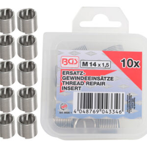 Tartalék menetes betétek | M14 x 1,5 mm | 10 darabos