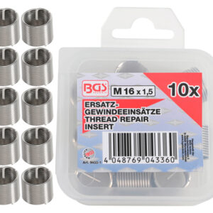 Tartalék menetes betétek | M16 x 1,5 mm | 5 darabos