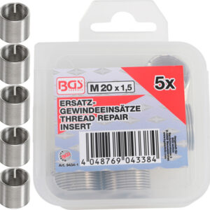 Tartalék menetes betétek | M20 x 1,5 mm | 5 darabos