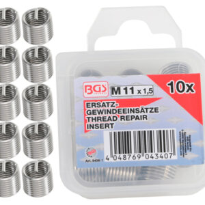 Tartalék menetes betétek | M11 x 1,5 mm | 10 darabos