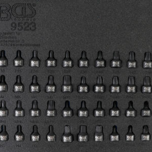 Műhelykocsi-betét 1/6: Levegős dugókulcskészlet | 6,3 mm (1/4") | 40 darabos