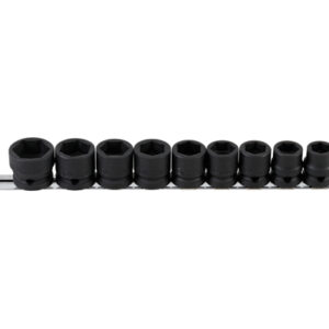 Levegős dugókulcskészlet hatszögletű, extra lapos | 12,5 mm (1/2") | 13 - 24 mm | 9 darabos
