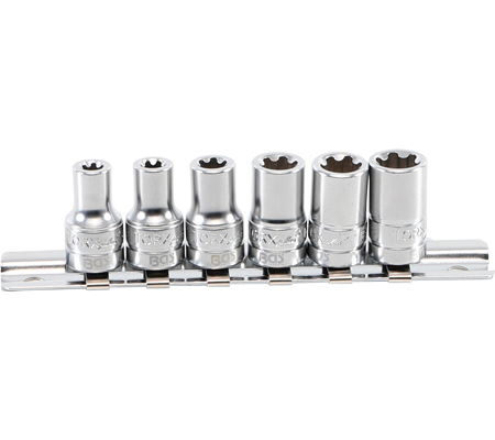 Dugókulcskészlet, T-profil Plus (Torx Plus) | 6,3 mm (1/4") | 6EP - 12EP | 6 darabos